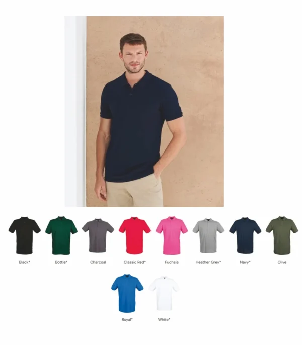 Henbury H101 Modern fit Cotton Pique Polo Shirt